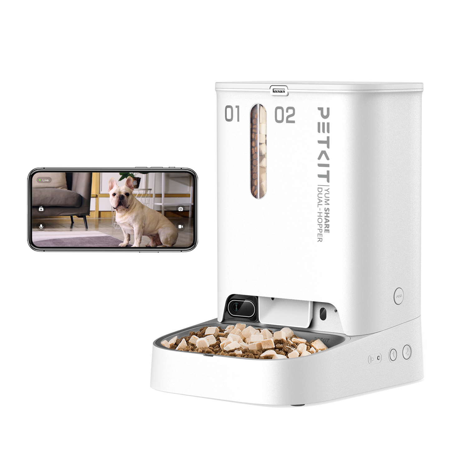 YumShare Dual-hopper Automatic Feeder with Camera – PETKIT Canada YumShare Dual-hopper Automatic Feeder with Camera – PETKIT Canada
