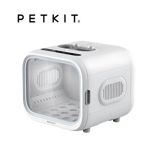 PETKIT AirSalon Max - Mess-free drying experience with quiet 42dB operation, ideal for multi-pet households. Features a spacious 60L cabin with 3-sided ventilation for optimal airflow.