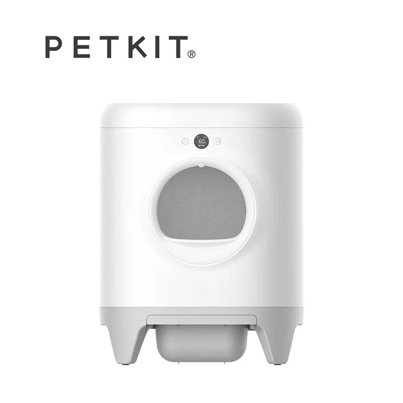 PETKIT Pura X Automatic Cat Litter Box, featuring advanced xSecure technology including thermal, infrared, weight, anti-pinch sensors, and smart detection for enhanced safety.\