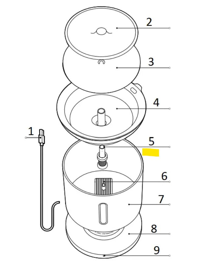 Outlet Pipe replacement For Eversweet Water Fountain