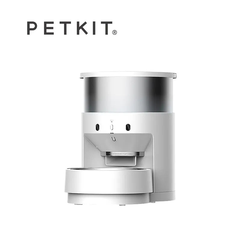 PETKIT Fresh Element Infinity - Features a stainless steel body and bowl, suitable for various types of pet food, reliable dispenser system, APP control for customizing feeding plans and monitoring, personalized voice alerts, built-in rechargeable battery for extended usage, safety locks for child and pet safety.