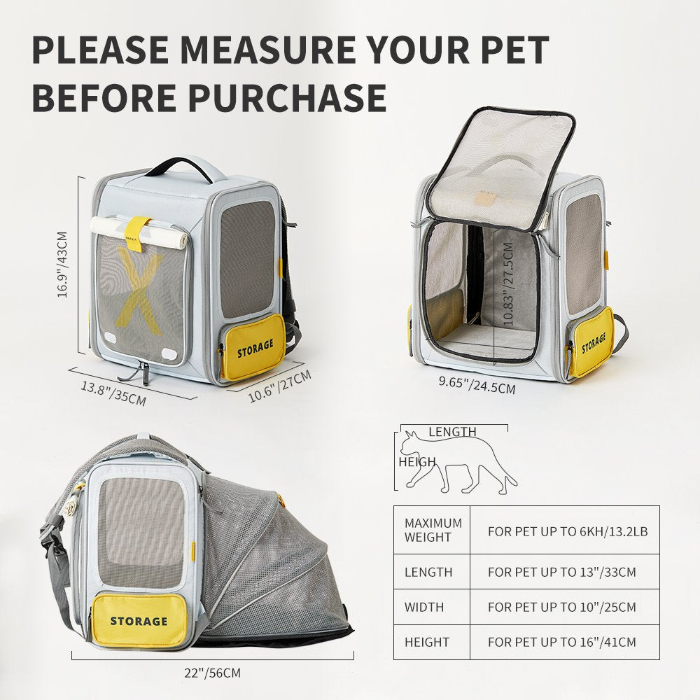 PETKIT BREEZY X Zone Pet Carrier (Blue/Yellow)