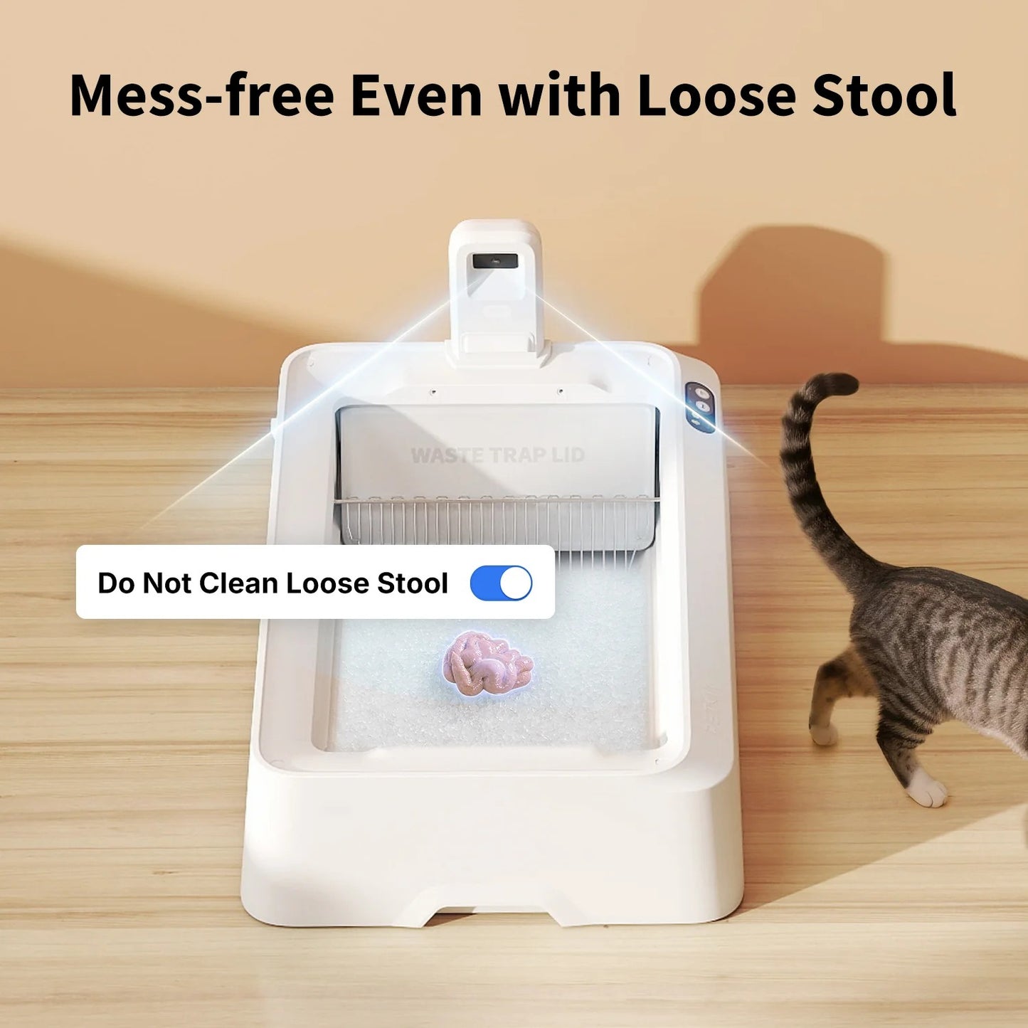 Purobot Crystal Duo Automatic Cat Litter Box with Camera